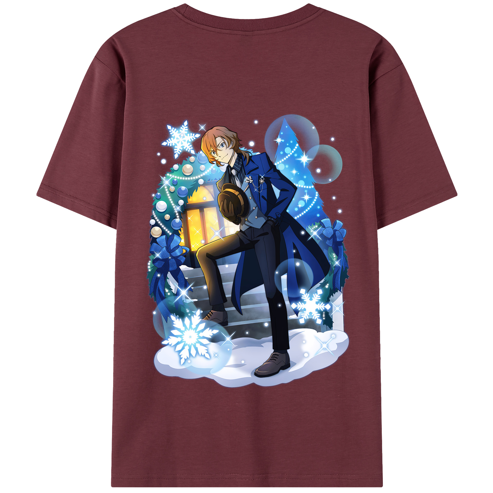 （画像用） 文豪ストレイドッグス Bungo Stray Dogs 綿100％半袖Tシャツ（背面プリント）